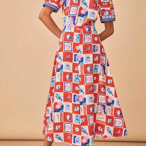 Hunter Bell Casey Dress in Sea Tiles NWT